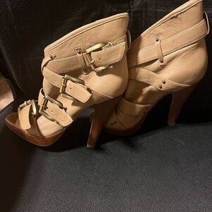 Aldo Peep Toe Booties with Buckles